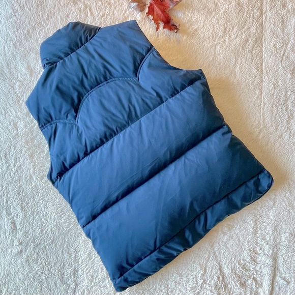 American Eagle Blue Reversible Down Puffer Vest Medium - Picture 5 of 10